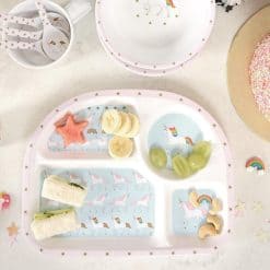 Sophie Allport Unicorn Children's Melamine Divider Plate - Image